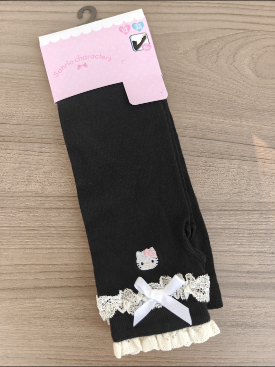Sanrio Other - Sanrio Black Hello Kitty Lace Trim UV Arm Cover  with Bow